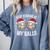 Stop Staring At My Balls Comedy Christmas Baseball Comfort Colors Sweatshirt Denim