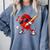 Valentine Baseball Heart Sports Love Valentines Day Boys Comfort Colors Sweatshirt Denim