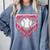 Valentines Baseball Boys Ice Cream Drip Heart Youth Kids Comfort Colors Sweatshirt Denim