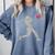 Valentines Day Baseball Batter Silhouette Heart Men Boy Kids Comfort Colors Sweatshirt Denim
