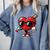 Valentines Day Baseball Heart Bat Sunglasses Men Boys Kids Comfort Colors Sweatshirt Denim