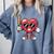 Valentines Day Heart Playing Baseball Boys Men Kids Girls Comfort Colors Sweatshirt Denim Valentines Day Heart Playing Baseball Boys Men Kids Girls Comfort Colors Sweatshirt Denim