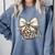 Wildcats Baseball Leopard Print Coquette Bow Mascot Game Day Comfort Colors Sweatshirt Denim Wildcats Baseball Leopard Print Coquette Bow Mascot Game Day Comfort Colors Sweatshirt Denim