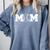Women Baseball Mom Comfort Colors Sweatshirt Denim
