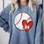 Womens Custom Baseball Mom Number 94 Heart For Mom Mommy Comfort Colors Sweatshirt Denim