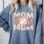 Women's Retro Baseball Mama Distressed Baseball Mom Life Comfort Colors Sweatshirt Denim