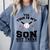 Yes This Is My Son Out There Baseball Mom Comfort Colors Sweatshirt Denim