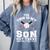 Yes This Is My Son Out Baseball Mom Comfort Colors Sweatshirt Denim