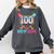 100 Days Of School Baseball Ice Cream Drip 100th Day School Comfort Colors Sweatshirt Pepper