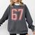 6 7 Number 67 Baseball Meme Tee For Women Comfort Colors Sweatshirt Pepper