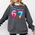 I Was 6 Now I'm 7 Birthday Baseball Drip For Boys Kid Comfort Colors Sweatshirt Pepper