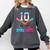 Baseball 10 Year Old Ice Cream Drip 10th Bday Double Digits Comfort Colors Sweatshirt Pepper