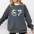 Baseball 67 Six Seven Gen Alpha Meme Blue Drip Boys Comfort Colors Sweatshirt Pepper