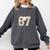 Baseball 67 Six Seven Meme Number Comfort Colors Sweatshirt Pepper