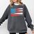 Baseball American Flag Patriotic USA Pride Comfort Colors Sweatshirt Pepper