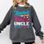 Baseball Or Bows Uncle Loves You Gender Reveal Comfort Colors Sweatshirt Pepper