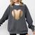 Baseball Heart Shape Valentines Day Love Boys Kids Men Comfort Colors Sweatshirt Pepper