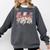 Baseball Mama Lightning Bolt Checkered Varsity Mother's Day Comfort Colors Sweatshirt Pepper