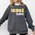Baseball Mama Yellow Leopard Print Baseball Mom Gear Sports Comfort Colors Sweatshirt Pepper