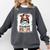 Baseball Mom Game Day Messy Bun Leopard Mother's Day Comfort Colors Sweatshirt Pepper