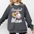 Baseball Mom Grandma Leopard Baseball Lover Fan Comfort Colors Sweatshirt Pepper