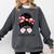 Baseball Mom Leopard Messy Bun Game Day Comfort Colors Sweatshirt Pepper