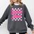 Baseball Mom And Pink Grid Sports Mother Mama Player Comfort Colors Sweatshirt Pepper