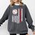 Baseball MOM USA American Flag Patriotic Mama Mother's Day For Women Kids Men Comfort Colors Sweatshirt Pepper