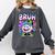 Bruh Baseball Drip Boys Youth Ice Cream Dripping Baseball Comfort Colors Sweatshirt Pepper