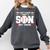 You Can't Scare Me I Have a Son Baseball Mom Comfort Colors Sweatshirt Pepper