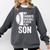 Cute Favorite Baseball Player Is My Son Women Men Comfort Colors Sweatshirt Pepper