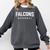 Falcons Baseball Inspired Comfort Colors Sweatshirt Pepper Falcons Baseball Inspired Comfort Colors Sweatshirt Pepper
