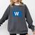 Fly The W Chicago Baseball Winning Flag Distressed Premium Tri-Blend Comfort Colors Sweatshirt Pepper