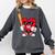 Heart Playing Baseball Valentines Day Comfort Colors Sweatshirt Pepper
