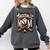 Home Run Baseball Mom Comfort Colors Sweatshirt Pepper