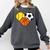 Mom Sports Heart Soccer Basketball Baseball Softball Comfort Colors Sweatshirt Pepper
