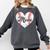 Mother's Day Distressed Heart Baseball Mom Mama Sport Fan Comfort Colors Sweatshirt Pepper