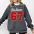 Number 67 Numbered Six Seven Baseball Jersey Style Team 67 Comfort Colors Sweatshirt Pepper Number 67 Numbered Six Seven Baseball Jersey Style Team 67 Comfort Colors Sweatshirt Pepper
