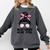 In October We Wear Pink Baseball Mom Messy Bun Breast Cancer Comfort Colors Sweatshirt Pepper