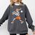 Skeleton Batting Baseball Halloween Comfort Colors Sweatshirt Pepper