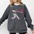 Valentines Baseball Batter Heart Player Silhouette Premium Tri-Blend Comfort Colors Sweatshirt Pepper