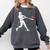Valentines US Baseball Player Silhouette Heart Comfort Colors Sweatshirt Pepper