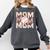 Women's Retro Baseball Mama Distressed Baseball Mom Life Comfort Colors Sweatshirt Pepper