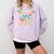 10 Years Old 10th Birthday Baseball Ice Cream Dripping Boys Comfort Colors Sweatshirt Crimson