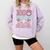 100 Days Of School Baseball 100th Day Of School Girls Comfort Colors Sweatshirt Crimson