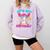 8th Birthday Baseball 8 Year Old Ice Cream Drip Boy Baseball Comfort Colors Sweatshirt Crimson