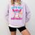 9th Birthday Baseball 9 Year Old Ice Cream Drip Boy Baseball Comfort Colors Sweatshirt Crimson