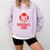 Act Like a Lady Scream Like a Baseball Mom Baseball Comfort Colors Sweatshirt Crimson
