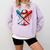 American Baseball Drip Graffiti Ball And Bat Comfort Colors Sweatshirt Crimson