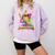 Baseball Banana Splatter Sports Kids Teens Comfort Colors Sweatshirt Crimson